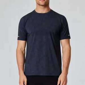 Camiseta Deportiva Transpirable para Hombre, Cómoda, Elástica, para Uso Diario, Cuello Redondo, Tejida - Product Image 2