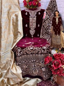 Costume Salwar Kameez de luxe au design moderne avec broderie lourde Costume Salwar élégant d'Inde - Product Image 4