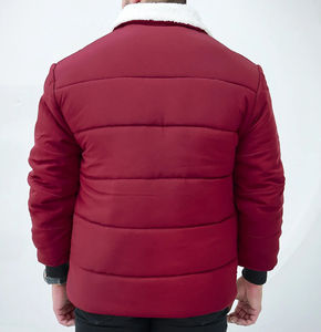 Veste matelassée en toile coupe-vent pour homme, col rond, style streetwear, patchwork, pour l'hiver 2025, prix de gros - Product Image 5