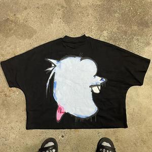 Ropa de calle Último diseño Hombres Lavado ácido Camisetas Color sólido Tamaño adulto Hombres Lavado ácido Camisetas - Product Image 5