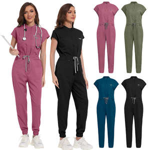 Vente en gros d'uniformes médicaux 2 pièces Spa personnalisé Infirmière avec design imprimé Médecin Soins infirmiers Femmes Scrubs Uniformes Ensembles à la mode - Product Image 1