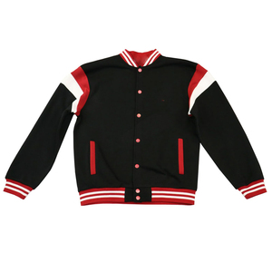 Custom Printing Leather Sleeve Men's Baseball Varsity <b>Jackets</b> Solid Color Winter Warm Long Sleeves Men's Varsity <b>Jacket</b> OEM ODM - Product Image 3