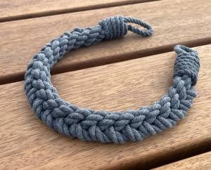 Sujetador de Cortinas de Algodón Gris Hecho a Mano, Cordón Trenzado, Decoración Rústica para Ventanas - Product Image 2