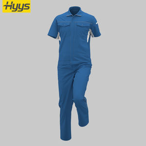 Combinaisons de travail en fibre de bambou de haute qualité, vêtements de travail respirants pour femmes et hommes, vêtements de travail réfléchissants à manches courtes pour l'été - Product Image 2