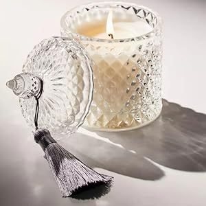 Tarro de vela de cristal texturizado de diseño antiguo, decoración y regalo Premium para el hogar para Diwali, Pascua, Ramadán, suministro a granel, aroma personalizado - Product Image 4