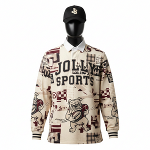 Maillot de rugby pour homme de haute qualité, 260 GSM, coton doux, tricot de polyester, panneau graphique, impression par sublimation personnalisée, logo, vêtements décontractés - Product Image 6