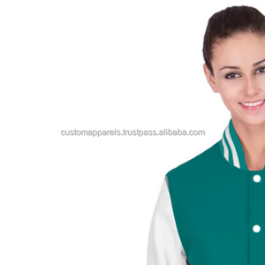 Chaqueta universitaria de algodón personalizada para mujer, ropa de calle elegante, chaqueta universitaria de lana - Product Image 5