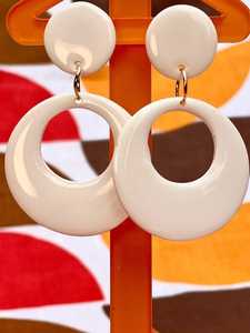 Pendientes de gota de madera y resina de moda de alta calidad, accesorio de moda de Color personalizado para mujeres para bodas - Product Image 3