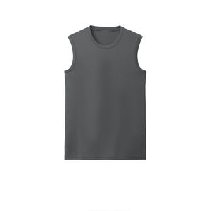 Débardeur de performance pour homme, coupe athlétique, veste d'entraînement de gym, tissu respirant extensible, chemise sans manches pour homme, OEM/ODM disponible - Product Image 5
