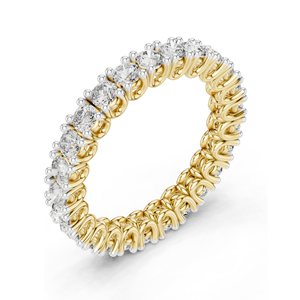 Bague éternelle en diamant de laboratoire 1,625 CT pour femmes, clarté VVS-VS EF, or 18 carats, 14 carats, 10 carats et argent 925, rose, jaune, blanc - Product Image 5