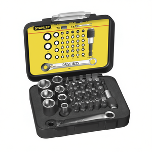 Stanley 39 1/4'' Drive Bits Set of 2 (25mm) with <b>Magnetic</b> Bit Holder and <b>Lock</b>-Ring Product Category Socket - Product Image 2