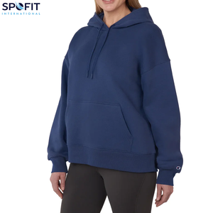 Meilleurs sweats à capuche d'hiver pour femmes, en tricot délavé à l'acide, 100% coton, couleur unie personnalisée, anti-boulochage, respirant, streetwear - Product Image 3