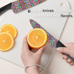 Cuchillo de Chef de Cerámica Premium con Diseño Floral, Mango de Plástico Ambidiestro, Envío Rápido, para Cocina Casera y Suministro Industrial - Product Image 4