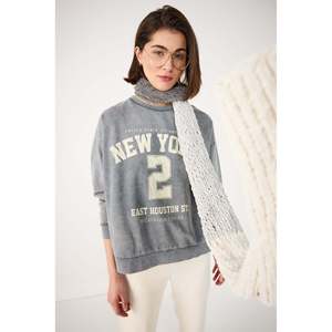 Sweat-shirt oversize imprimé effet délavé - Product Image 2