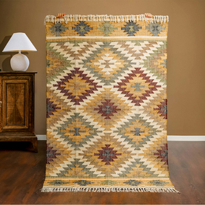 Tapis en jute moderne de luxe, tufté, de haute qualité, réversible, à poils moyens, rectangulaire, pour usage domestique, lavable, pour salon, chambre, porte, extérieur - Product Image 6