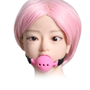 Tapón de <span class=keywords><strong>boca</strong></span> de silicona de seguridad Tamaño ajustable Bola de pareja sexual para Gag Bondage - Product Image 6