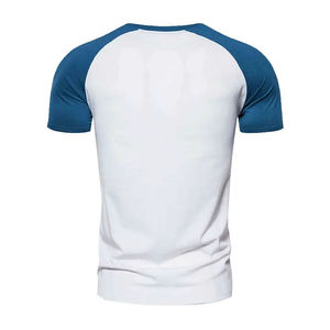 Vente en gros t-shirt uni pour hommes vêtements de mode décontractés col rond manches courtes respirant coton doux léger haut confortable - Product Image 3
