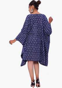 Robe mi-longue à imprimé floral rayé Mini robe à col en V avec décoration de gland 100% coton brodé Style de fête décontracté pour le printemps - Product Image 5