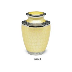 Engraved Nickle Plated Brass Cremation Adult Urn For Human Ashes Decorative Large Funeral Urn With Free <b>Velvet</b> <b>Bag</b> - Product Image 4
