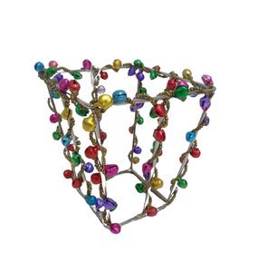 Bougeoir carré votif en fer et perles de conception antique pour la décoration de salon et d'hôtel faite à la main - Product Image 1