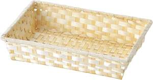 Material de bambú barato Conveniente cesta ovalada de bambú Cesta seca de bambú colorida hecha a mano para almacenamiento - Product Image 5