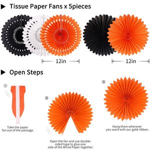 <span class=keywords><strong>Feliz</strong></span> Halloween Banner Colgante Linterna Calabaza Panal para Halloween Cumpleaños Decoración para el hogar Suministros para fiestas Accesorios - Product Image 3