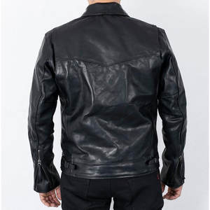 Veste de course de bonne qualité, faible MOQ, style streetwear, veste de moto, coupe-vent, col rabattu, veste en cuir pour hommes - Product Image 2
