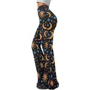 กางเกงขาบานของผู้หญิงกางเกงมีสไตล์พิมพ์ลายดอกไม้มีสไตล์พรีเมี่ยมของ2025ขายส่งราคาถูกคุณภาพสูง - Product Image 3