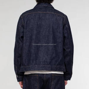 Veste d'hiver vintage décontractée pour hommes pour hommes Veste denim épais personnalisée avec design personnalisé Veste denim vintage de couleur unie pour hommes - Product Image 2