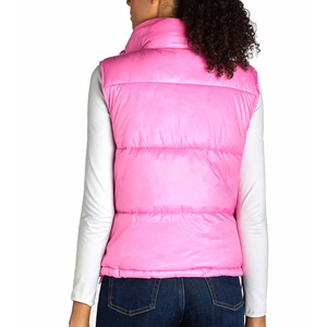 Más vendidos, el más nuevo estilo, chaleco acolchado para mujer, chaqueta sin mangas con cremallera y cuello levantado, prendas de vestir exteriores, chaleco informal de moda para mujer - Product Image 2