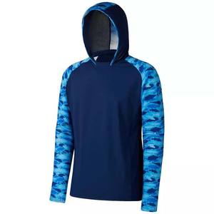 Cómoda Sudadera con capucha de pesca de poliéster Spandex Protección solar UV Diseño de camuflaje Sublimación personalizada con camisas con capucha en conjuntos - Product Image 4