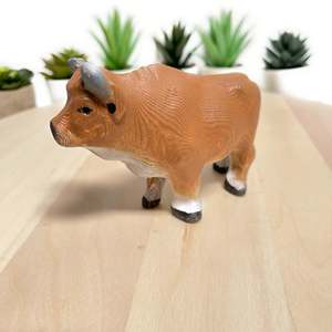 YEEYAYA in legno intagliato a mano statua di bue decorazione per la casa scultura e statuette animali da fattoria per l'arredamento della camera - Product Image 2