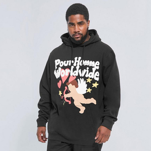 Conjunto de chándal de hombre de dos piezas personalizable OEM pantalones de chándal acampanados Sudadera con capucha con camisa chándal de hombre - Product Image 6