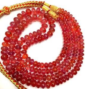 Perles de corindon de rubis cultivées en laboratoire extrêmement belles de qualité supérieure perles de pierres précieuses de rubis polies lisses perles de rubis de grande taille - Product Image 4