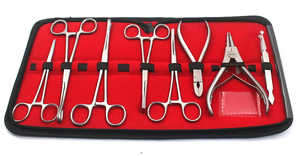 Kit d'outils de perçage corporel en acier inoxydable allemand 8 pièces de qualité supérieure professionnelle de qualité supérieure équipements de perçage manuels - Product Image 6