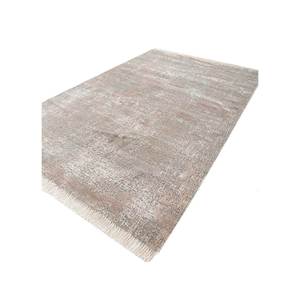 Tapis noué à la main en laine, bambou et soie, motif abstrait gris- noir Entropy, 9x12, rectangulaire, pour salon, couloir, maison - Product Image 2
