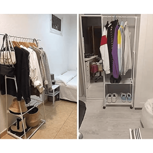 Moderno triangolare cappotto Stand in metallo e ferro da soggiorno mobili per la casa Hotel camera da letto e uso bagno - Product Image 4