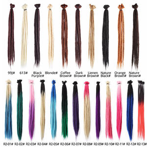 20 pouces fait à la main deux tons Terrible Lock Extension de cheveux synthétiques Ober Crochet cheveux artificiels tressés pour perruques - Product Image 4