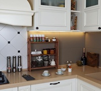 3 Tier Kruidenrek | Keukenopslag | Wandplank | Houten Houder Voor Keuken, Badkamer, Organizer 3 Tier Plank Voor Opslag