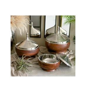 Juego de 3 platos de cazuela para servir alimentos, fiestas de boda, plato de servicio de catering, tapas pulidas con espejo de acero inoxidable - Product Image 1