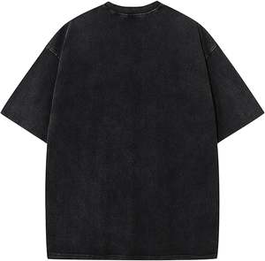 Camiseta de Hombre de Alta Calidad, 100% Algodón, Corte Regular, Cuello Redondo, Estampado Personalizable, Estilo Urbano, Lavado Ácido, Protección UV, para Verano - Product Image 4