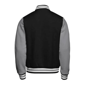 Veste universitaire pour homme de haute qualité 100%, style varsity, couleur unie, classique, baseball, imperméable, logo frontal - Product Image 2
