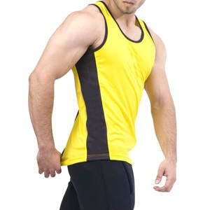 2025 Top Design High Quality Knitted Breathable 100% Cotton Oversized <b>Men's</b> Fitness Tank Top - Product Image 2