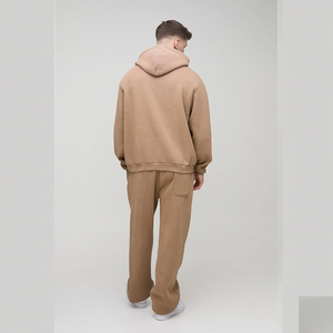Ensemble sweat-shirt et pantalon de survêtement unisexe pour l'hiver, streetwear, taille XL, hommes, haute qualité, 100% coton, polaire, évacuation de l'humidité, respirant - Product Image 2