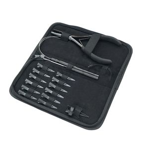 Kit de Instalación de Extensiones de Cabello, Alicates para Crimpar Microperlas, Aguja de Bucle para Remover, Gancho para Jalar, Clips, Anillo Separador, Agujas Curvas - Product Image 1