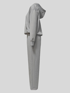 Traje de jogging de dos piezas, chándal, el mejor conjunto de chándal para mujer, 100% algodón polar, OEM, ropa deportiva de entrenamiento femenina personalizada - Product Image 6