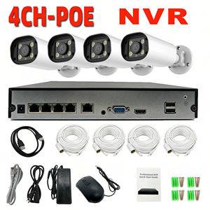 Grabador de Video <span class=keywords><strong>en</strong></span> Red PoE H.265 con Detección Facial IR, NVR PoE de 4/8 Canales para Cámaras IP HD de 8MP y 5MP, Kit de Seguridad para el Hogar - Product Image 1