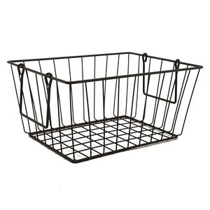 Vintage Wire Basket Metal Collapsible Vegetable Washing Foldable Washer With Handles Market Farmhouse Decor East Europe - Product Image 6