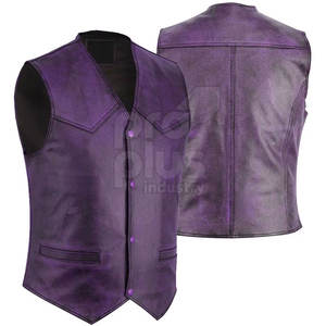 Chaleco de Cuero Genuino para Hombre, Talla Grande, para Uso en Exteriores en Invierno, Cuello en V, Transpirable - Product Image 3