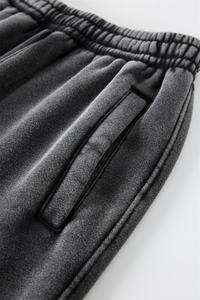 Pantalones Jogger Cintura de doble capa Baggy Sun Faded Acid Wash Casual Impreso Pantalones deportivos sueltos - Product Image 3